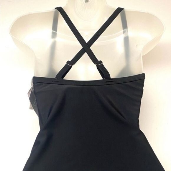 Athleta Women's Twist Up Tankini Swim Tank  UPF 50+ Beach Vacation Black 32 D/DD - Picture 4 of 8